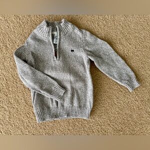 3T Gray Half-Zip Sweater for toddlers